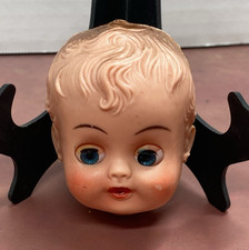 Vintage Blue Box Drink  Wet Plastic Head Only Sleeping Blue Eyes Open Mouth