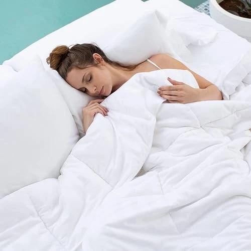  Inserto de edredón Low-Loft | | Blanco | Material viscosa | Suave, cómodo y queen Foto 4 de 4