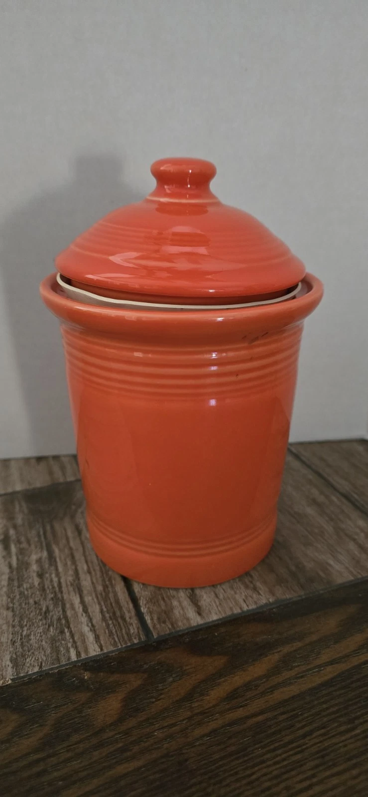 Homer Laughlin Covered Utility Canister Poppy Color