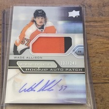 Wade Allison 2021-22 PREMIER Rookie Patch Auto /249 UD 21/22 True RC