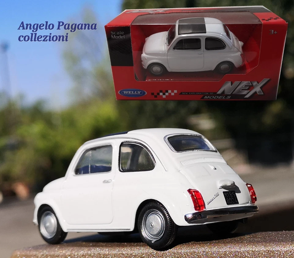 modellino auto scala 1/43 fiat 500 cinquecento macchinina modellini  welly - Immagine 2 di 4