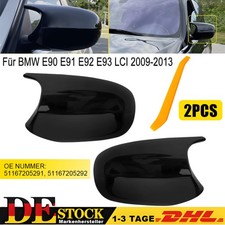 Spiegelkappen Au�enspiegel f�r BMW E90 E91 E92 E93 LCI 2009-2013 Glanz schwarz