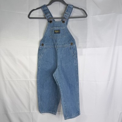 Vintage OshKosh B'Gosh 4T Denim Bib Overalls USA Made Style 822-9922