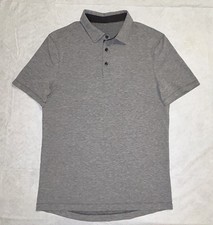 Lululemon Evolution Heathered Gray Stretch Peformance Golf Polo Shirt Men's S