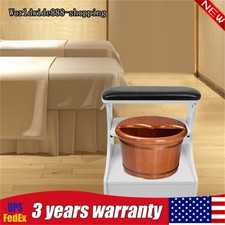 Rolling Foot Bath Stool Trolley W/ 4 Wheel Rest Pedicure Manicure Chair Funiture