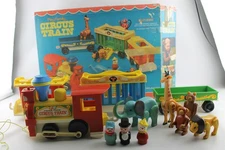 Vintage1973 Fisher Price Play Family Circus Train Playset 