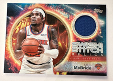2025-26 Topps MILES MCBRIDE Swish and Stitch Game Used Relic card KNICKS