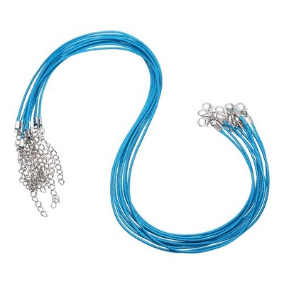 10pcs wax cord 20 inches 1.5mm for jewelry, bright blue