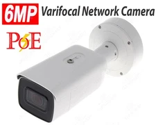 6MP Outdoor PoE Network Bullet Camera with AI Human Vehicle Targets 2.8-12mm Len