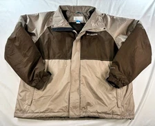 Columbia Jacket Sz XL Mens Large Omni Shield Zip Winter Insulated Ski Brown