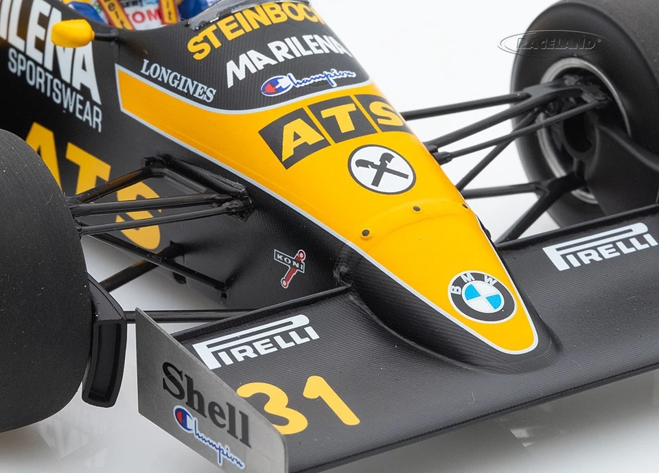 ATS D7 BMW Turbo F1 Marilena  GP Österreich 1984 Gerhard Berger, Spark 1:18 - Bild 4 von 4