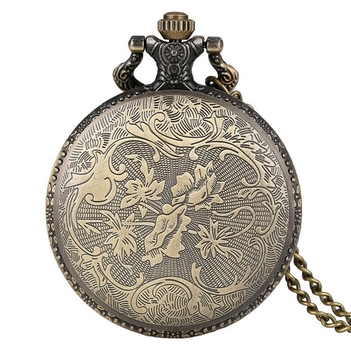 Vintage Colorful Dial Pocket Watch Roman Numerals Necklace Chain Watch For Men - Picture 5 of 10