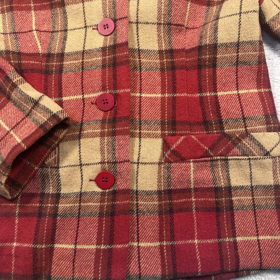 Hombreras a cuadros medianas de colección NY & Co mezcla de lana hechas en EE. UU. Foto 2 de 4