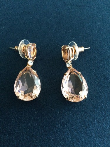 Genuine Signed Swarovski Pink Crystal Earrings, Boxed - Picture 3 of 7