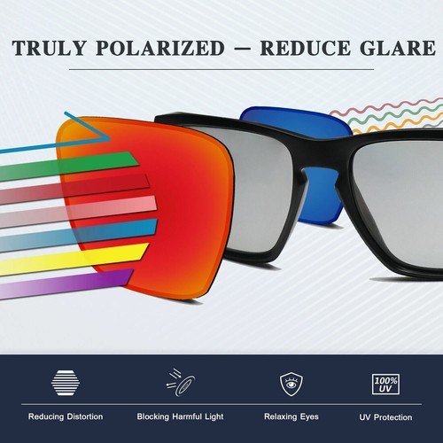 Polarisierte Ersatzgläser für OAKLEY Dispatch 2 Sonnenbrillen Silber UVA&UVB - Bild 5 von 5