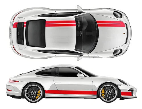 Custom Stripe Graphic Sticker For Porsche 718 Boxster Cayman Hood Roof Rear Side - Bild 1 von 10