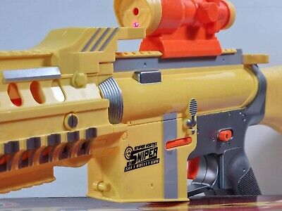 NERF Bullet Soft Dart Gun REAL Laser Sniper PRIME Cops Robber Battery Power  Toy