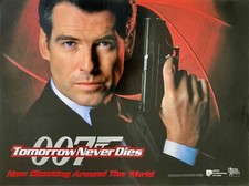 Tomorrow Never Dies Advance Original Mini Quad Poster 1997 007 Bond Brosnan