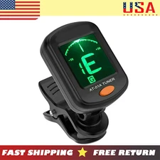 LCD Clip On Chromatic Acoustic Electric Guitar Bass Ukulele Banjo Violin Tuner