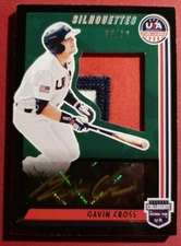 2022 GAVIN CROSS RC #6/10 GOLD INK AUTO 3 CLR PATCH STARS& STRIPES USA BASEBALL