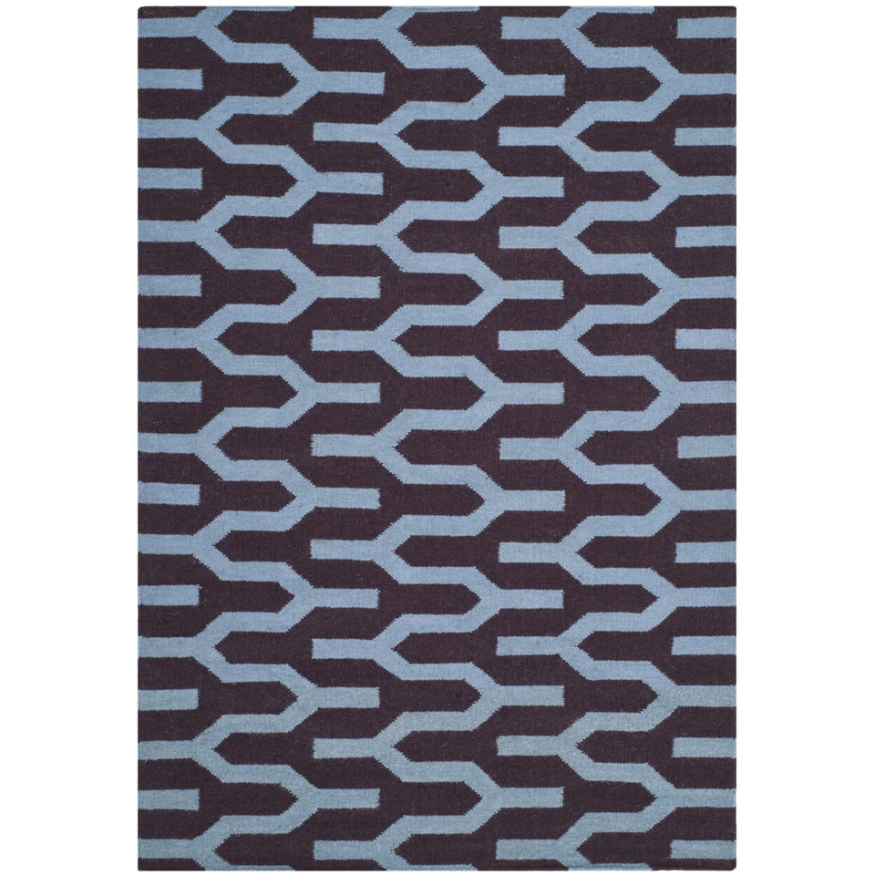 SAFAVIEH Dhurries DHU630B Handwoven Purple / Blue Rug - Image 4 of 4