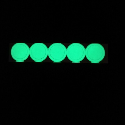 5 x Aufkleber nachleuchtend nachtleuchtend Wohnwagen Camping Geocaching glow 