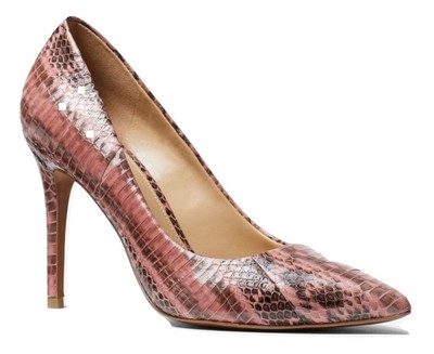 michael kors claire snakeskin pump