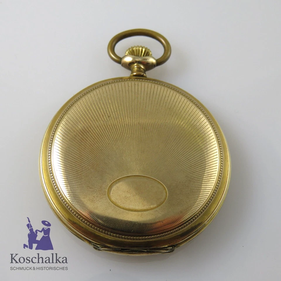 Antike Taschenuhr, MGBM GENEVE, Savonette, Gold-Double (10222EB) - Bild 2 von 4
