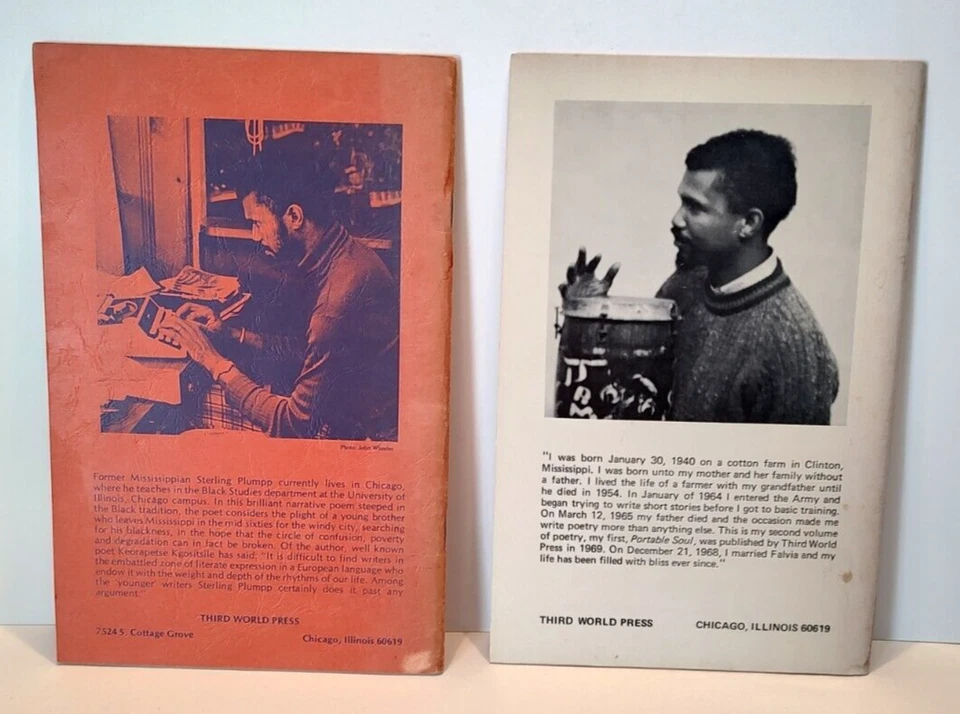 SIGNED Steps to Break the Circle & Half Black Half Blacker by Sterling Plumpp - Image 3 of 4