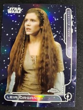 2024 Star Wars Topps Chrome Leia Organa REBEL ALLIANCE REFRACTOR RA-1 Card