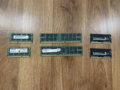 Pc Ram Lot Lot of 6 DDR3 Desktop Computer Ram Modules - 64GB Total Various Speeds ...