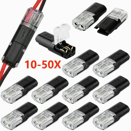 10-50x Auto Stecker Steckverbinder Steckverbindung 2 Polig Wasserdicht KFZ Kab☆ - Bild 1 von 21