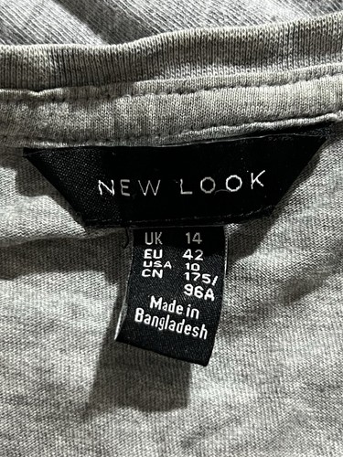 New Look Ladies Top Grey And Black Size UK 14 - 第 3/3 張圖片