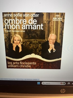 Ombre de mon amant Anne Sofie Von Otter William Christie French Baroque Arias CD