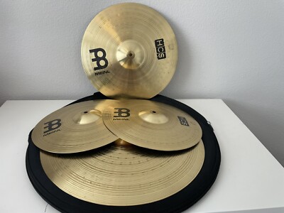 Used Meinl HCS Ride Cymbal 20'' - HCS 16  Crash -  Two 14  Hihat Top W/Armor Case