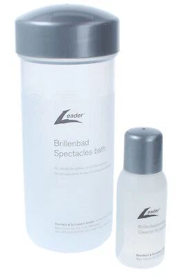 BREITFELD & SCHLIEKERT Leader Brillenbad SET | Schüttelbad inkl 50ml Spezialreiniger | Brillenreinigung