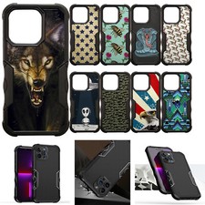 Para [iPhone 15 PRO MAX][DUAL TACTICAL][Estuche híbrido de dos piezas] Estuche con agarre