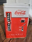 Vintage Coca Cola Tin Bottle Vending Machine Motif With Lid 1996 5.25x3.5x2.25"