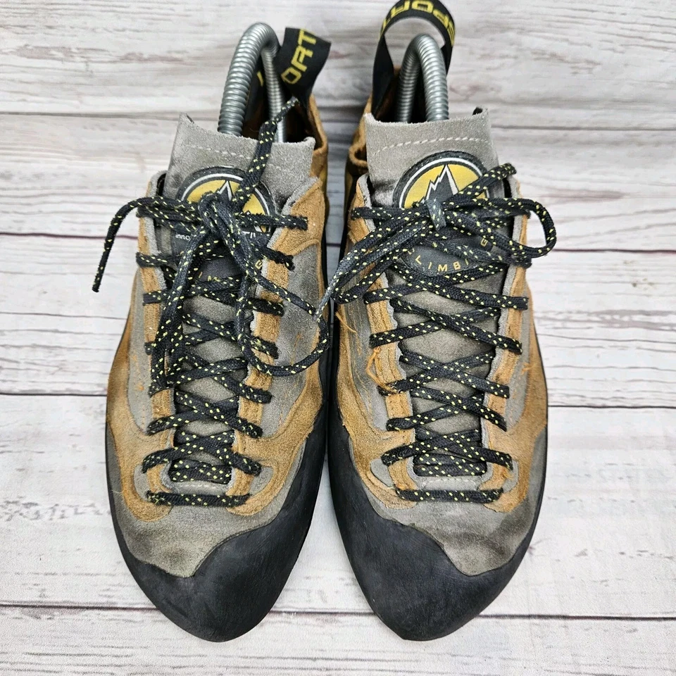 Zapatos de escalada La Sportiva Finale para hombre Vibram X Sedge talla EE. UU. 7,5 UE 40 usados Foto 3 de 4