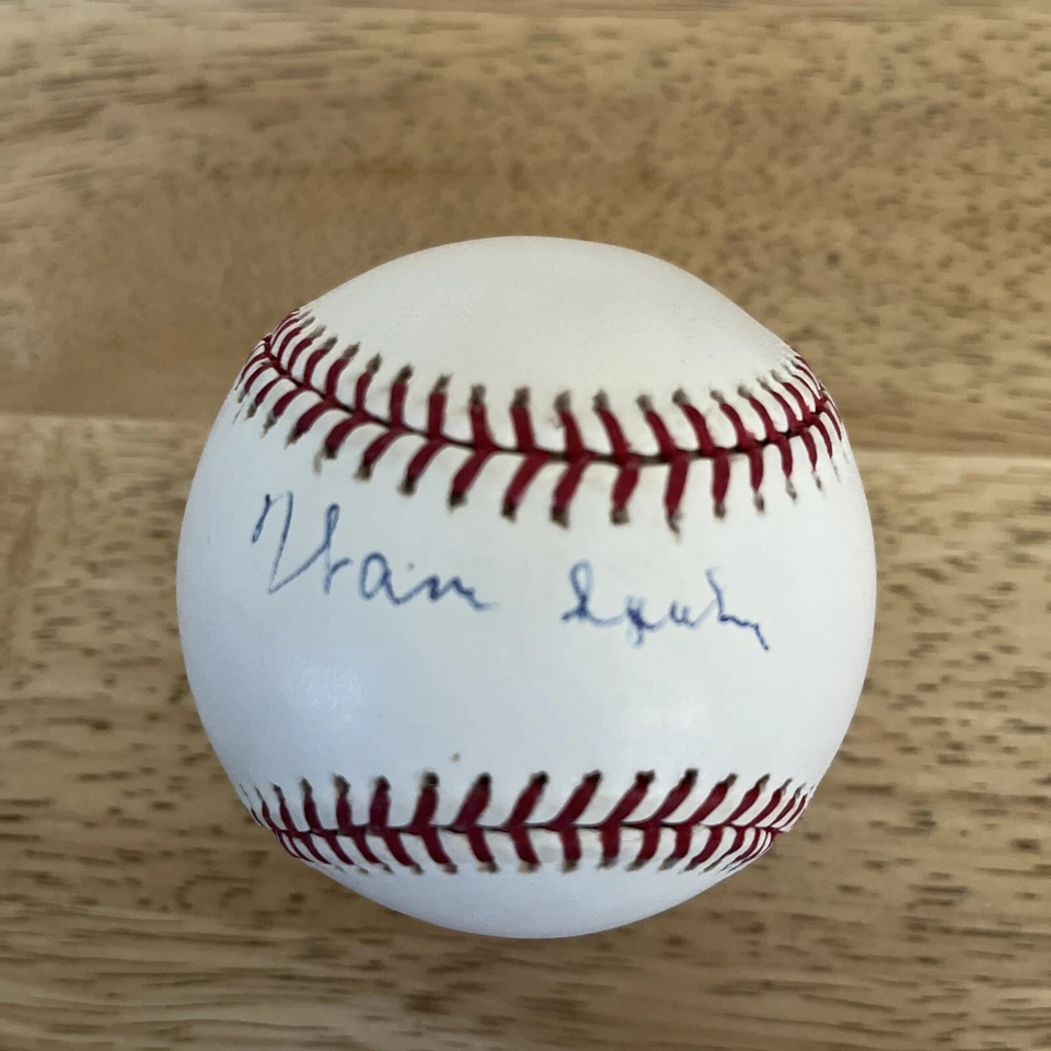 Warren Spahn HOF Braves Signed Autograph Charles Feeney NL Baseball - Image 2 of 4