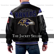 Nfl Baltimore Ravens Leather Jacket For Men And Women