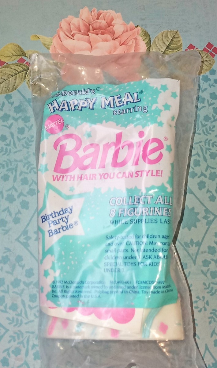 1992 McDonald's Happy Meal Toy Birthday Party Barbie New in Package | eBay