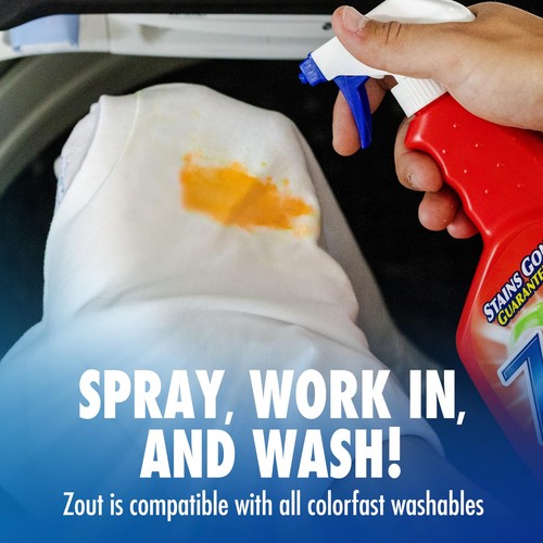 Zout Laundry Stain Remover 22 Fl Oz Pack of 2 Triple Enzyme Formula - 第 5/6 張圖片