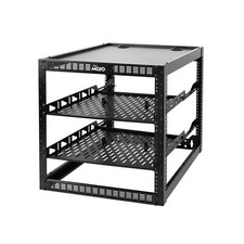 12U Open Frame Network Rack for IT AV Gear, AV Rack Floor Standing or Wall ...