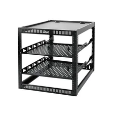 12U Open Frame Network Rack for IT & AV Gear, AV Rack Floor Standing or Wall ...