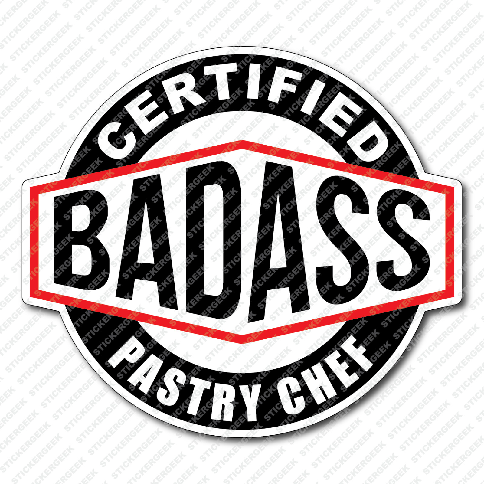 Fiambrera para teléfono tableta portátil pastelero certificado Bad Ass botella de agua pegatina