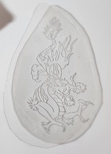 1970's ORIGINAL, Traditional Japanese, Vintage, Acetate Tattoo Stencil Dragon 1