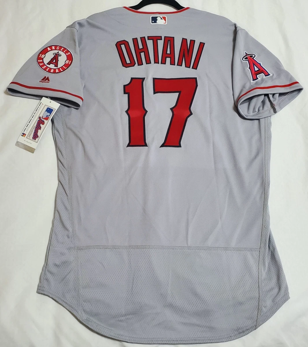 Majestic Coolbase MLB Shohei Ohtani LA Angels Grey Size XL Jersey Gray