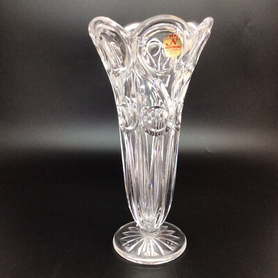 German Nachtmann Lead Crystal Vase Bleikristall 9  Tall Germany