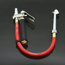 New 12" Commercial Dual Head Tire Inflator Air Chuck w/ Pressure Gauge Car Truck